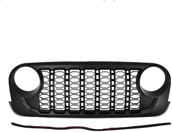 Front Bumper Centre Grille Car Styling Front Grill Bumper Mesh Grille For Jeep For Wrangler JK 2007-2017 upgrade to 2024 JL