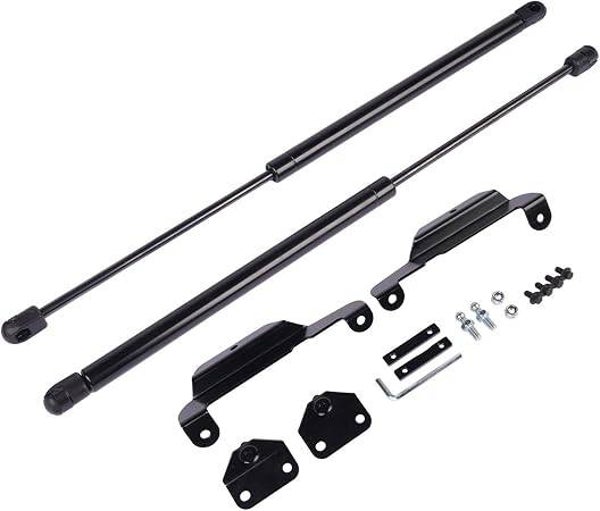 Hood Struts Lift Support Assist Kit Replacement for Jeep Wrangler JL Gladiator JT 2018-2025 1 Pair Black