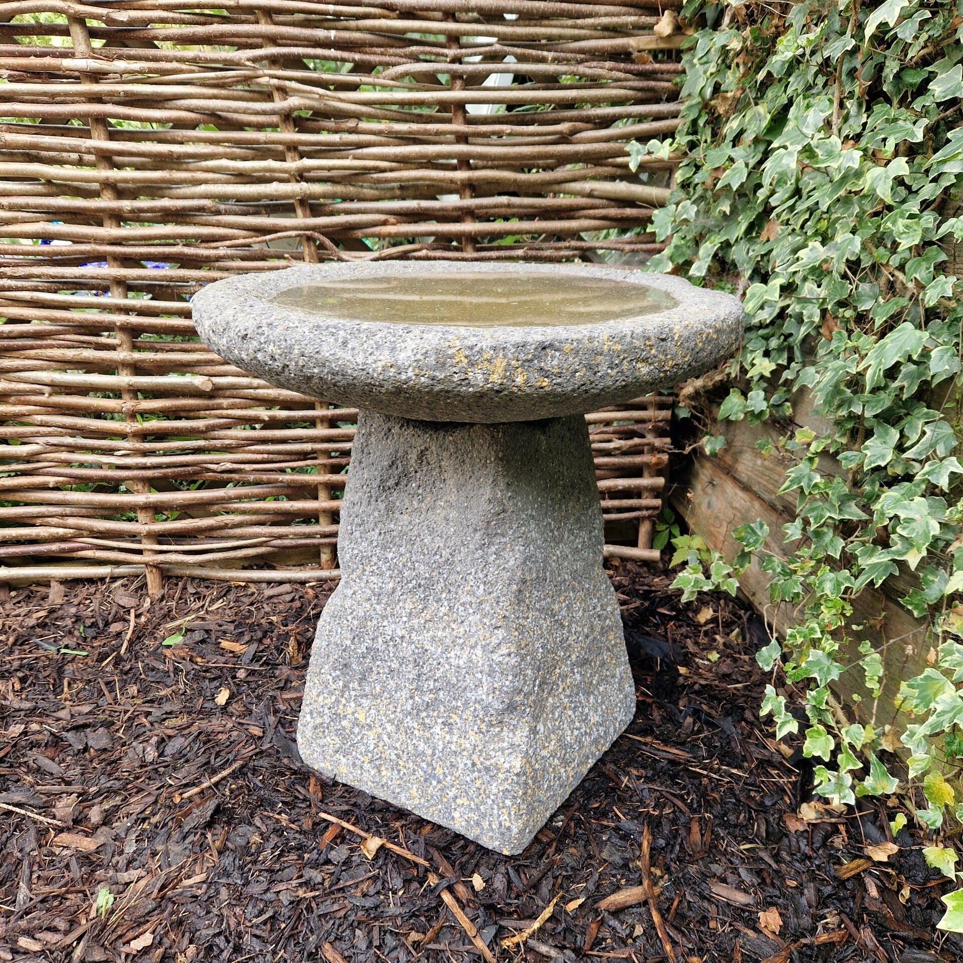 Aged Staddle Stone Bird Bath G