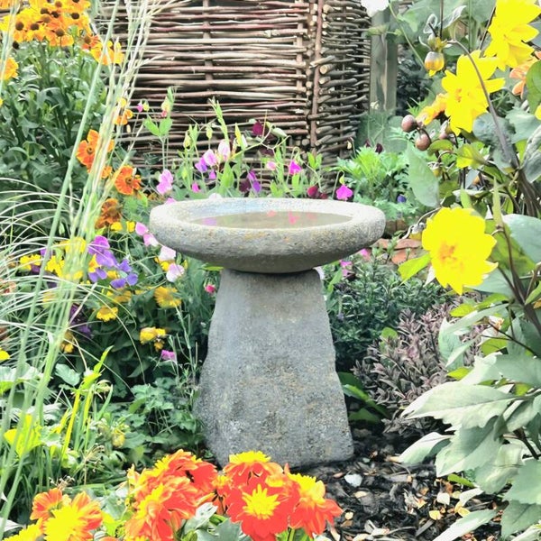 Aged Staddle Stone Bird Bath F