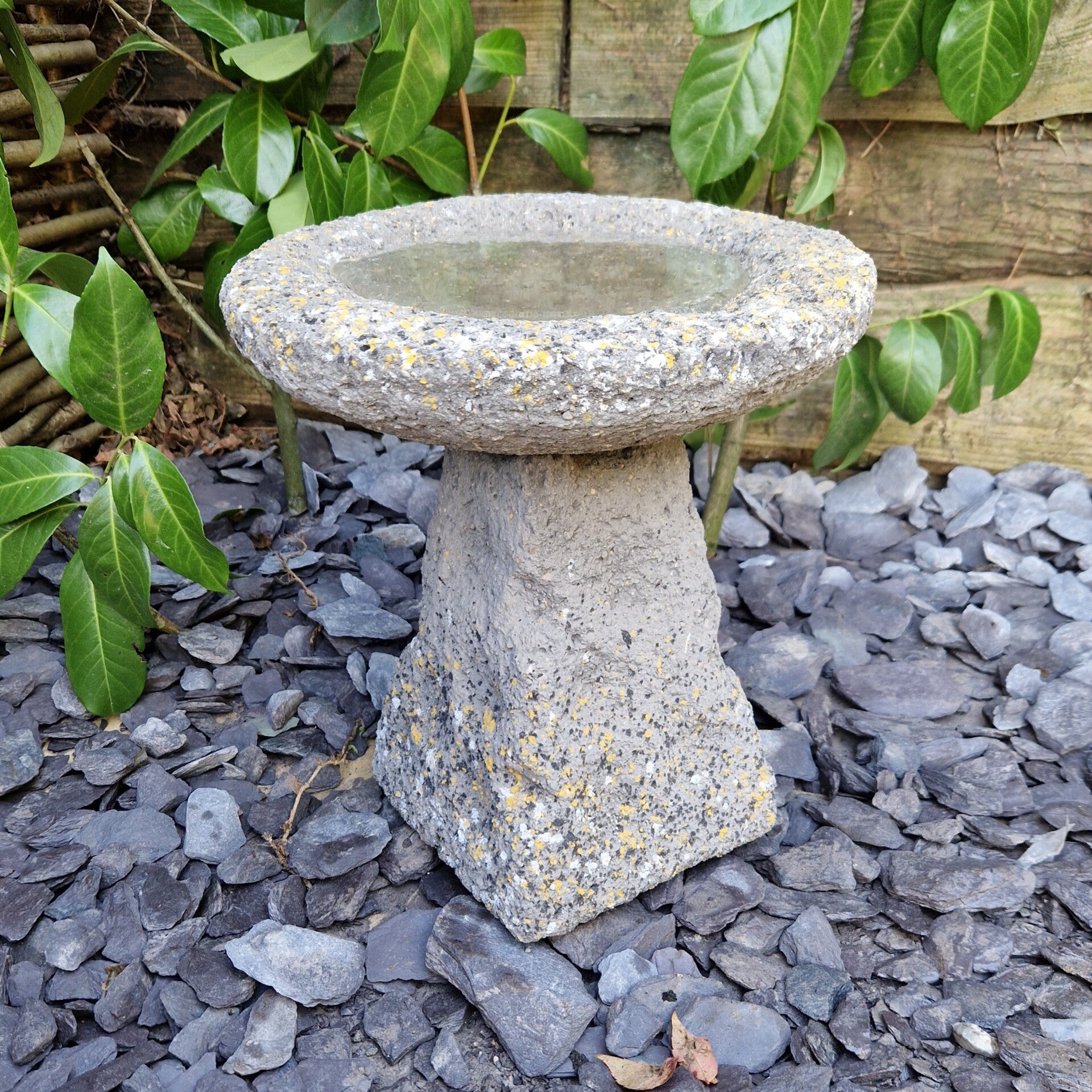 Aged Mini Bird Bath
