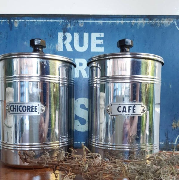 Set leuke Franse voorraadpotten CAFÉ CHICORÉE