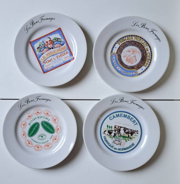 Set van 4 Franse kaasbordjes Les bons Fromages