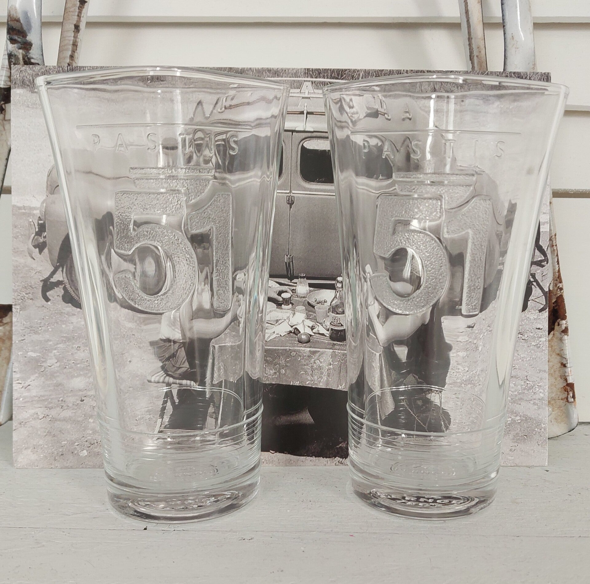 Set van 2 transparante PASTIS 51 Glazen