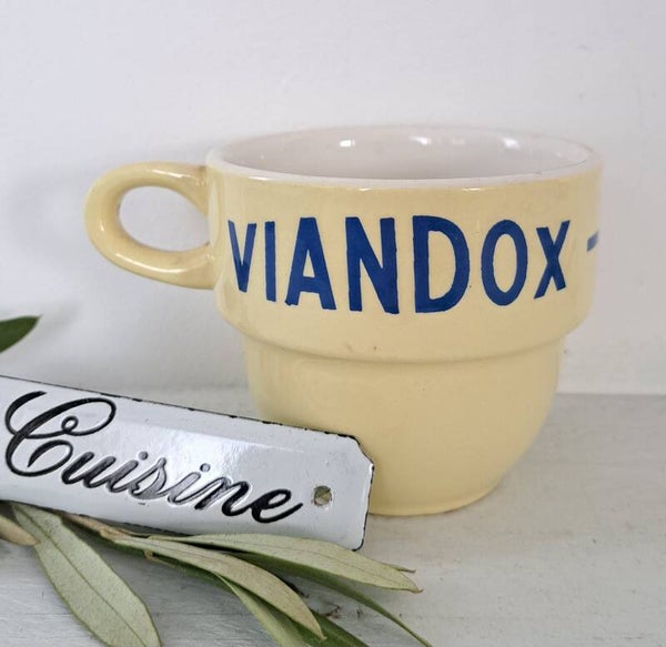 VIANDOX aardewerk kopje geel