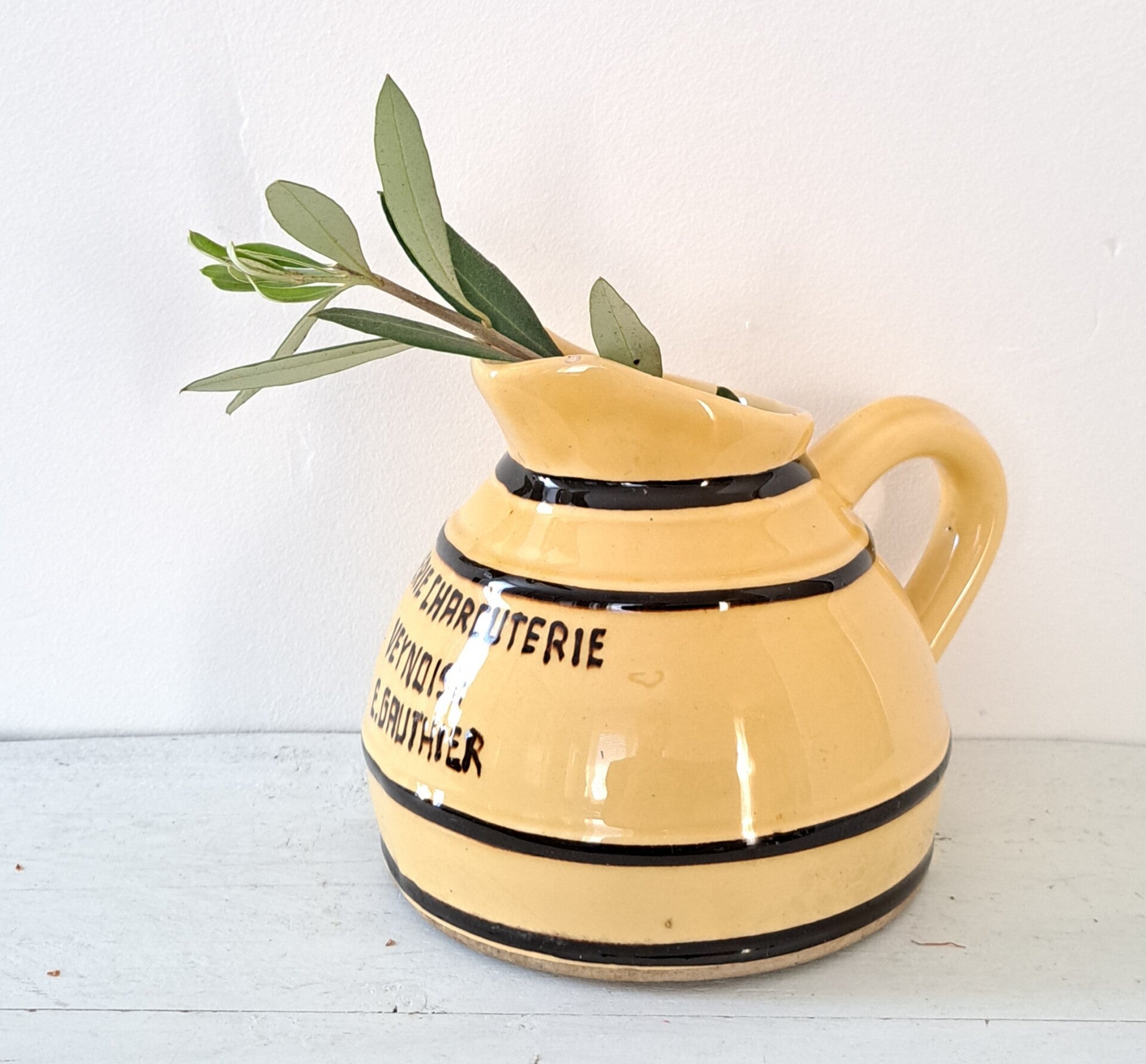 Bijzondere franse aardewerk kan BOUCHERIE CHARCUTERIE [17925]