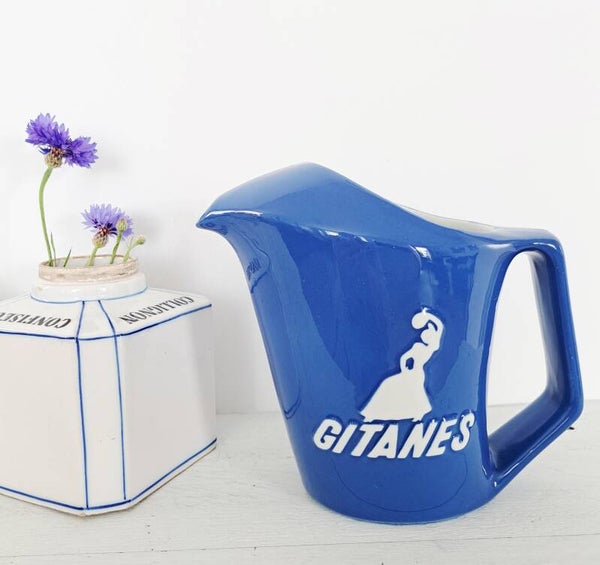 Mooie blauwe GITANES aardewerk kan [13526]
