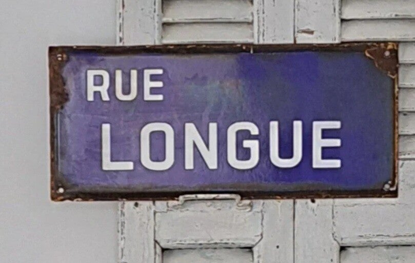 Rue Longue emaille straatnaambord