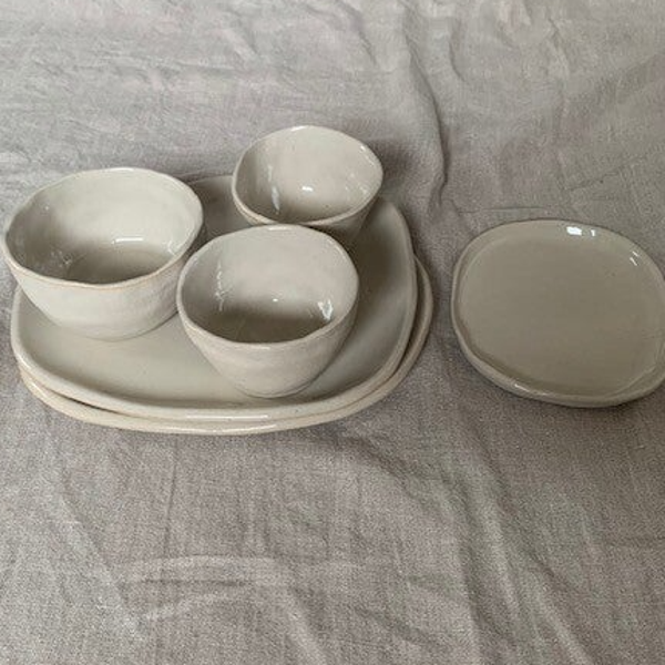 Schüssel Set hell rustikal