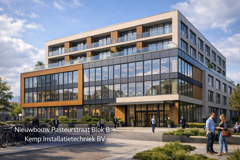 Nieuwbouw Project kantoorpand en woningen Pasteurstraat Blok B Haarlem