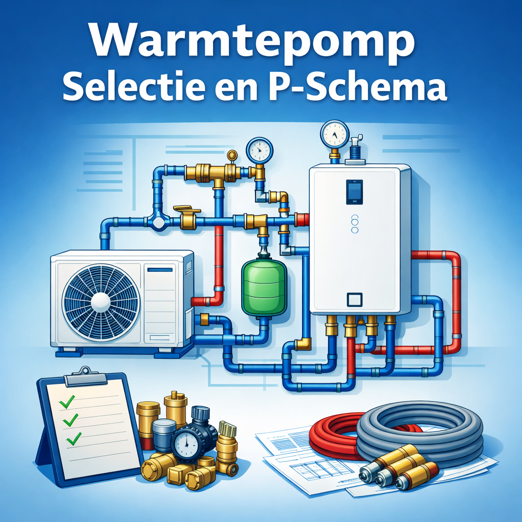 warmtepompselectie en principeschema 