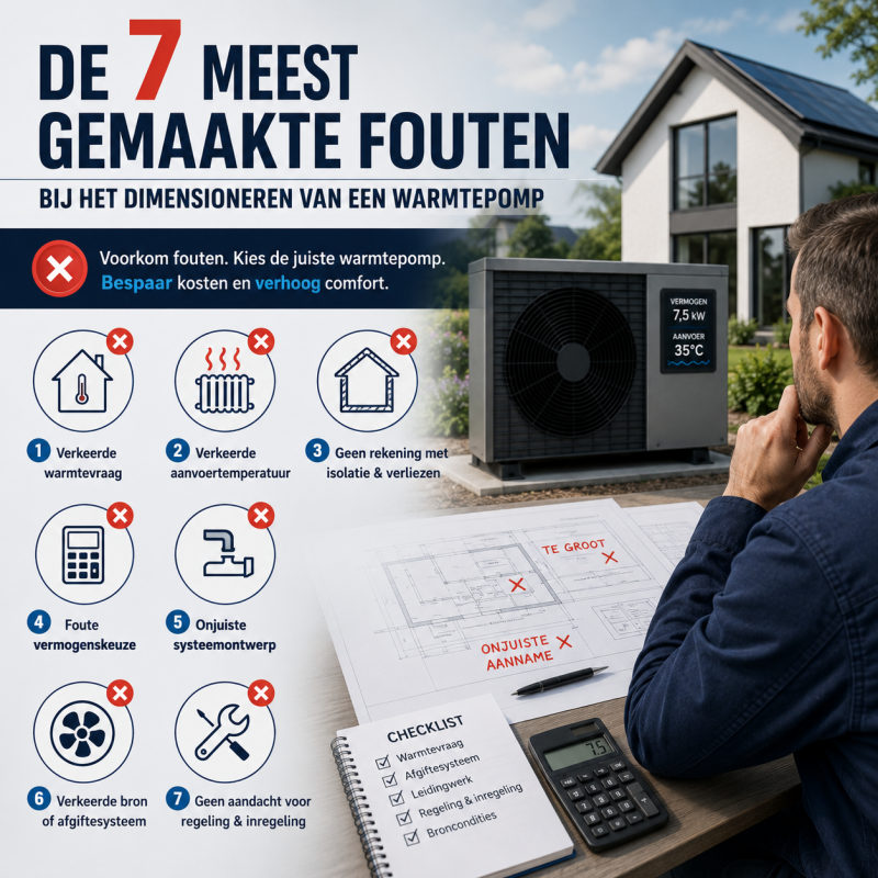 De 7 meest gemaakte fouten bij het dimensioneren van een warmtepomp