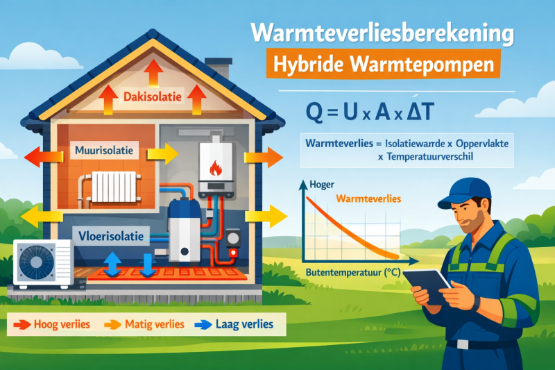 warmteverliesberekening essentieel is bij hybride warmtepompen