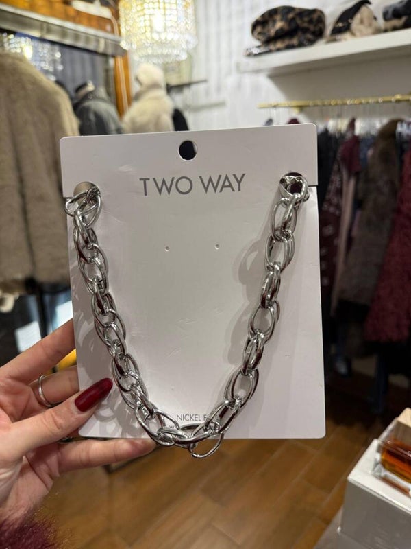 Collana catena argento