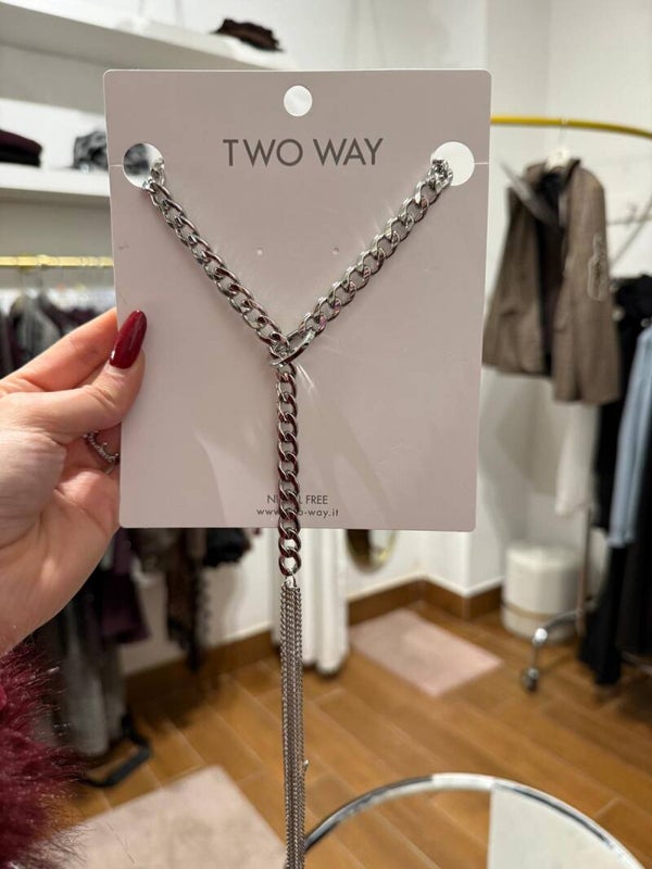 Collana multi fili argento