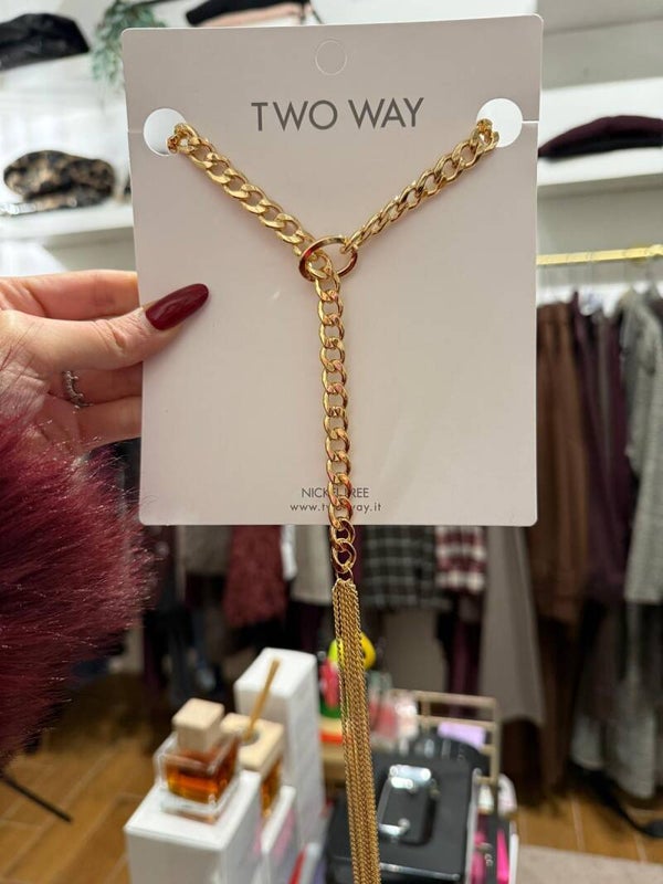 Collana multi fili oro