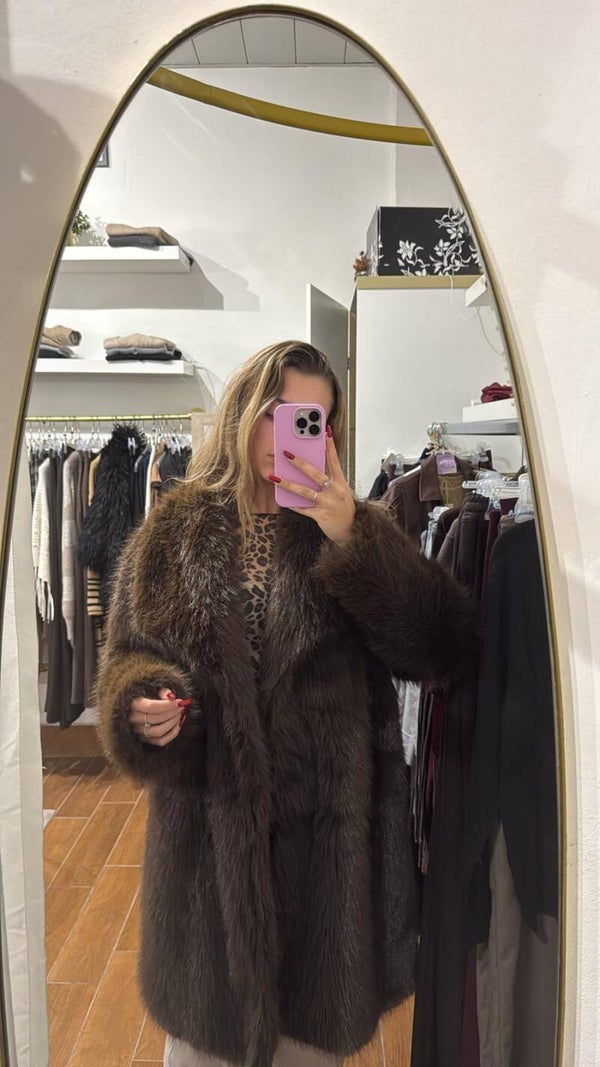 Pelliccia midi chocolate