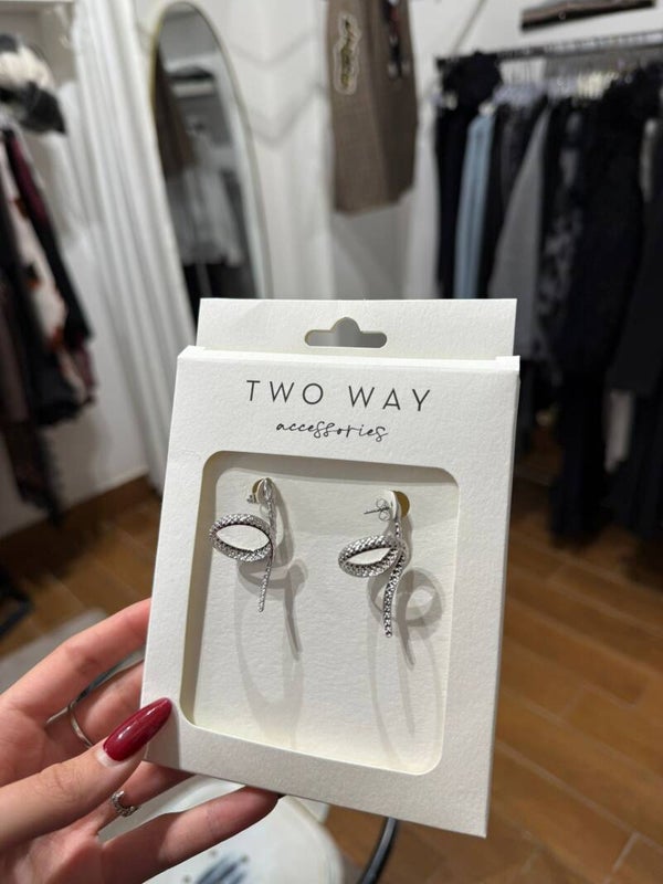 Orecchini snake argento