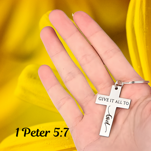 Give it all to God keychain