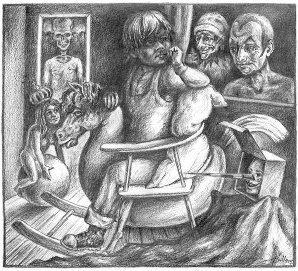 Die eigene Welt (Originalzeichnung)