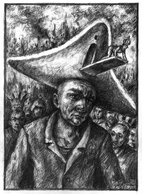 Hutträger (Originalzeichnung)