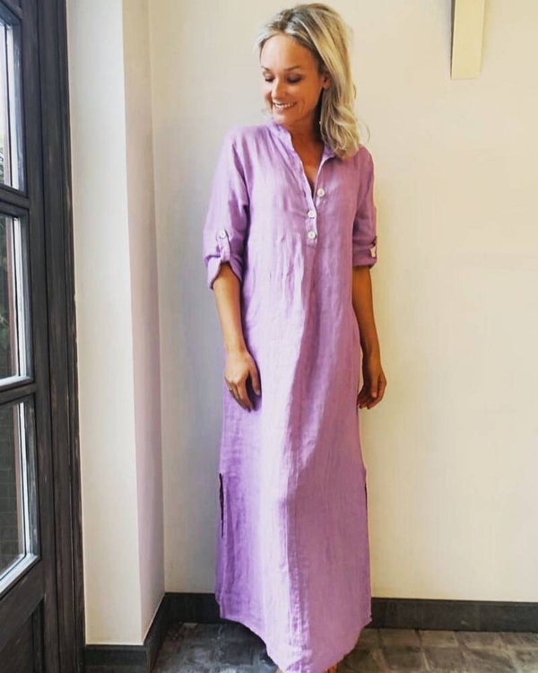 Linen classy dress
