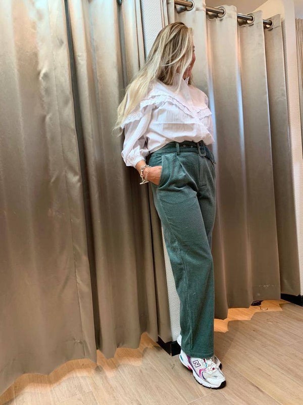 Ribfluweel broek