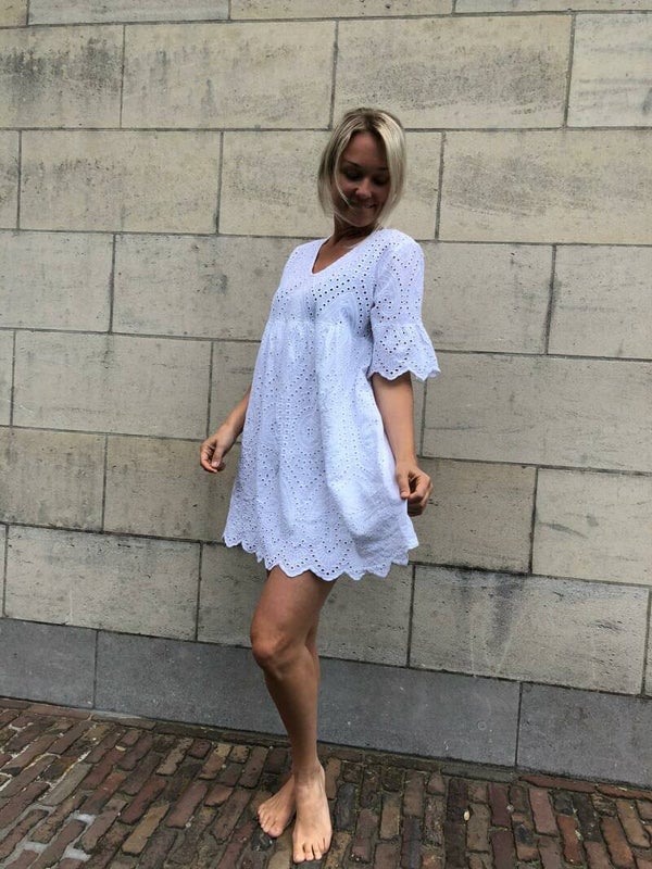 Broderie jurk