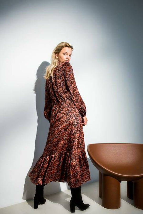 Gevlekte Maxi Dress
