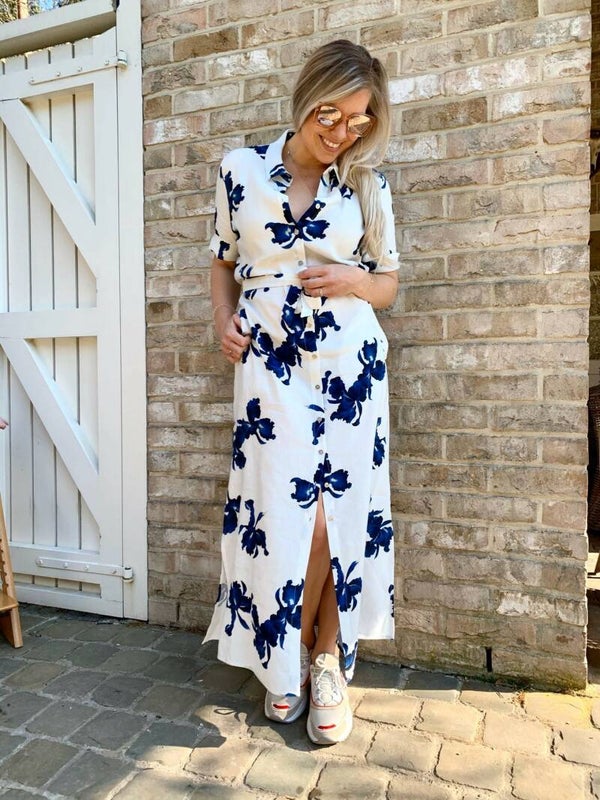 Button down flower dress