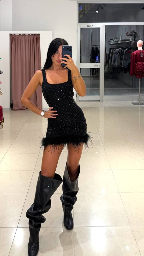Minidress piume