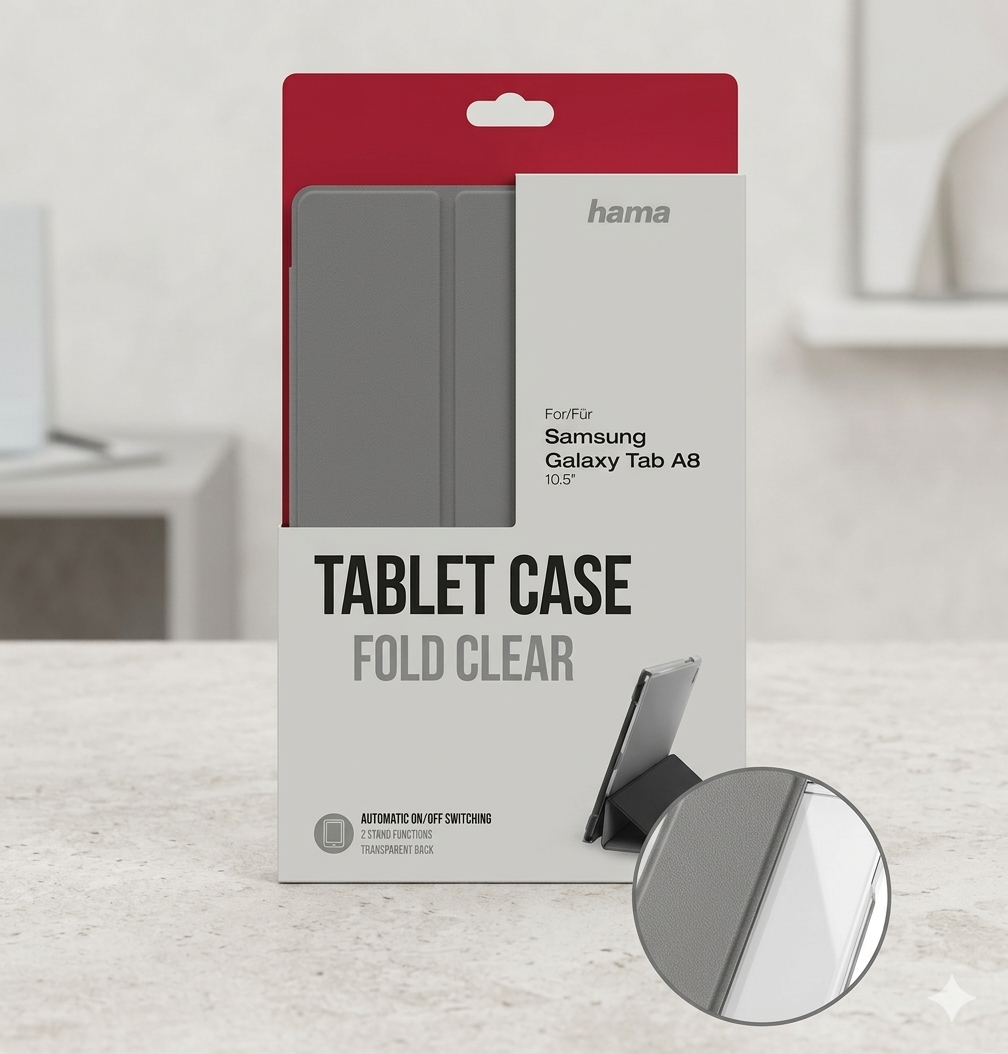 Hama Tablet-Case „Fold Clear“ für Samsung Galaxy Tab A8 10.5" – Schwarz