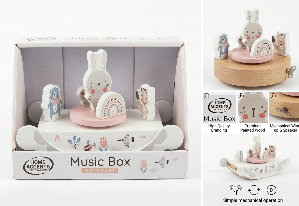 Home Accents Musikbox „Carousel“ – Sanfte Klänge für kleine Träumer