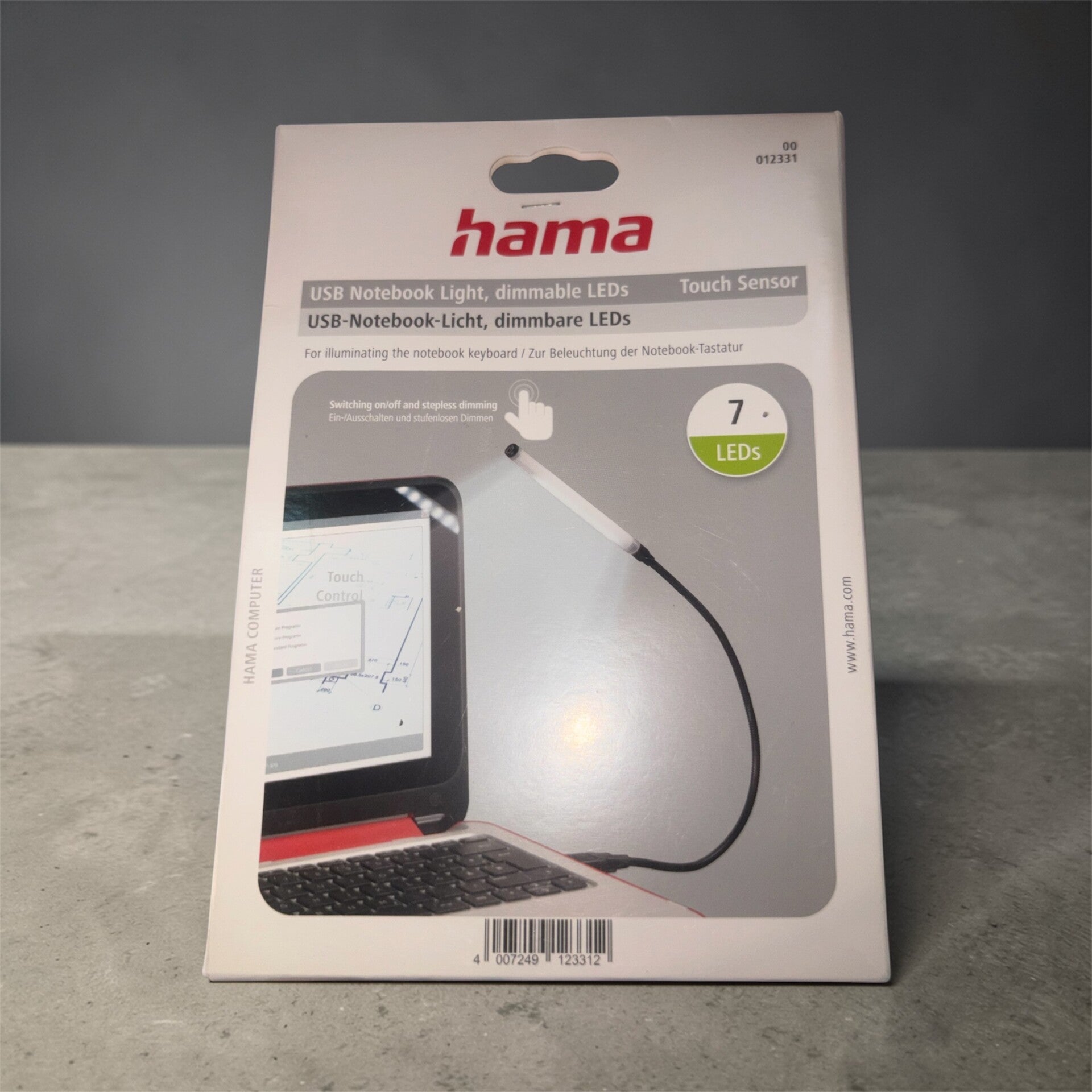 Hama USB-Notebook-Licht – 7 dimmbare LEDs mit Touch-Sensor