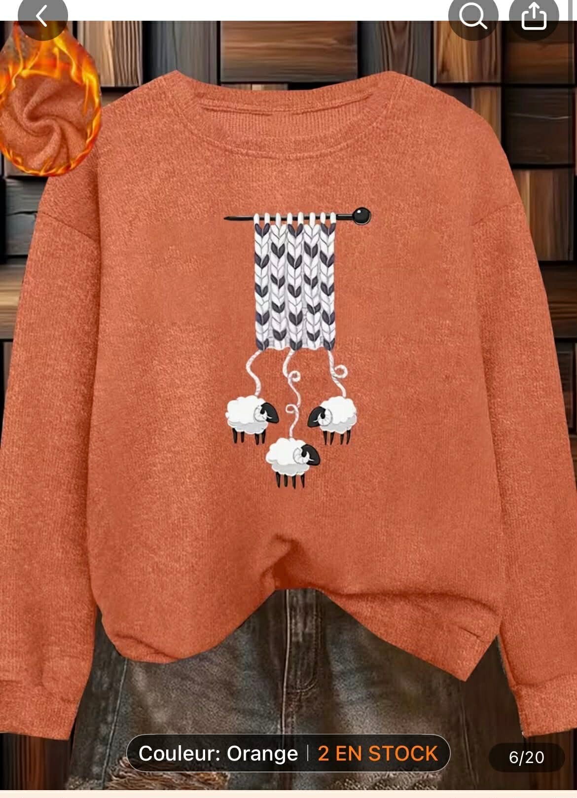 Chandail moutons 3 couleurs