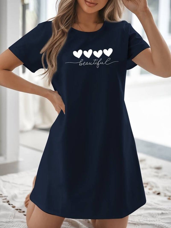 Robe de nuit, couleur bleu nuit