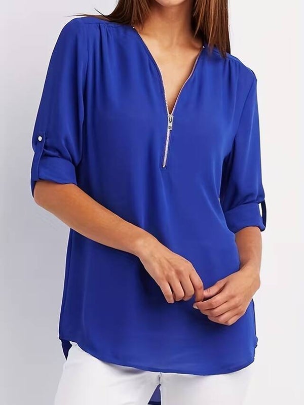 Blouse bleu royal