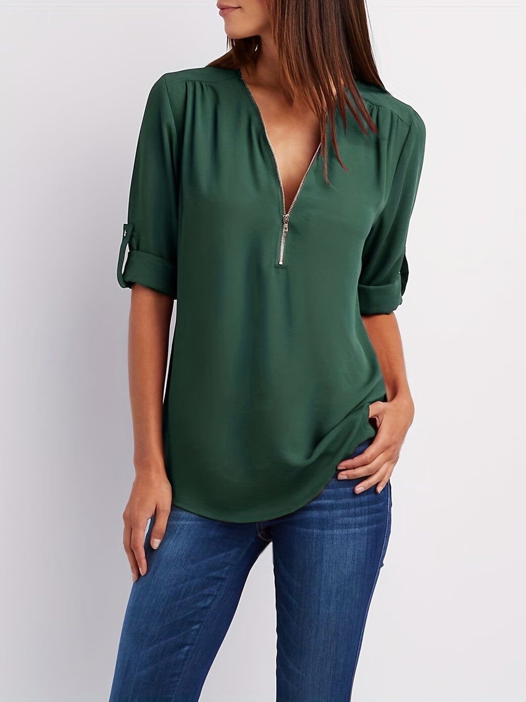 Blouse couleur verte