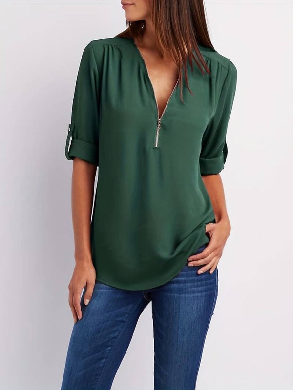 Blouse couleur verte