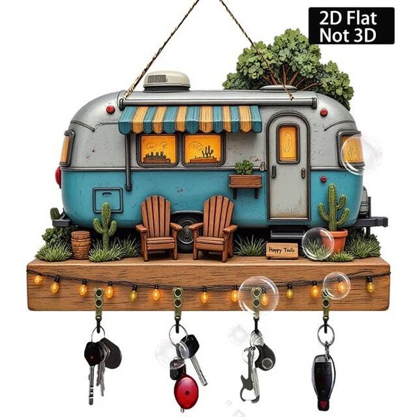 Affiche / porte-clés  CAMPING