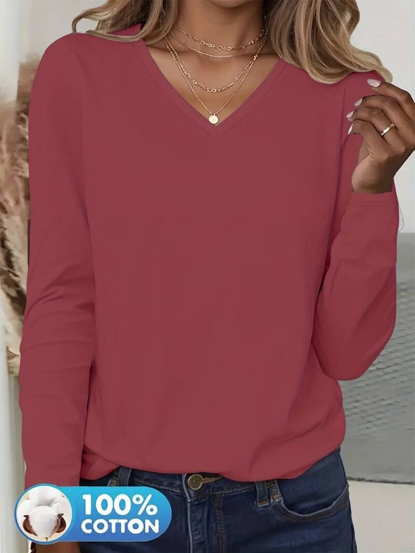 Chandail rouge brique 100% coton