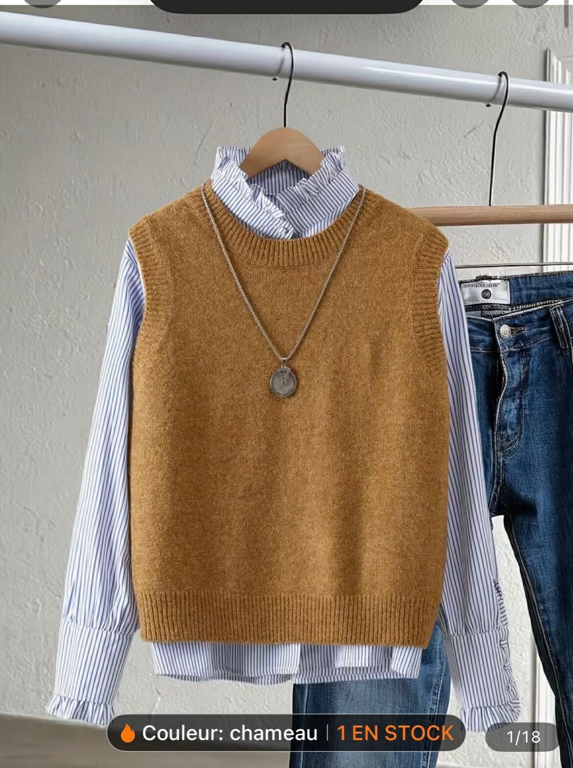 Débardeur couleur chameau