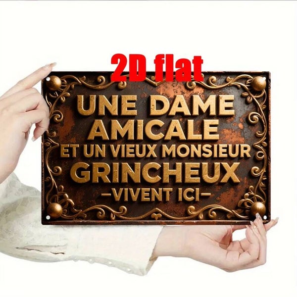 Plaque humoristique Vieux grincheux