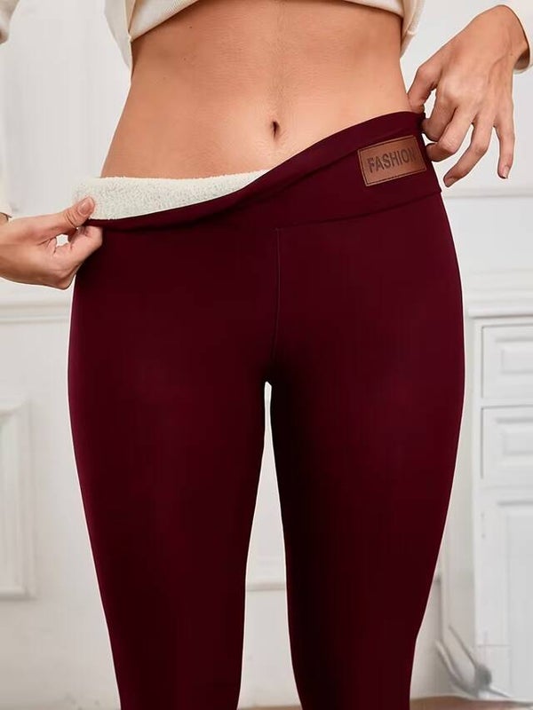 Legging doublé cramoisi - S à 4XL