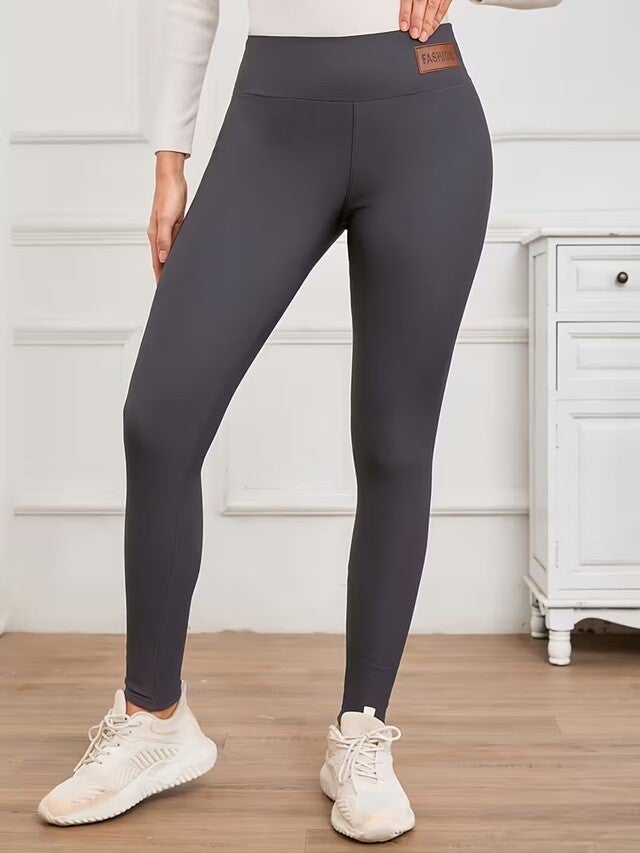 Legging doublé couleur charcoal - S à 4XL