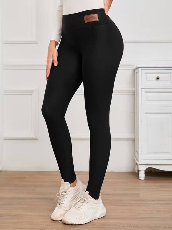 Legging doublé noir, S à 4XL