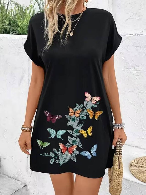 Robe à motif papillons