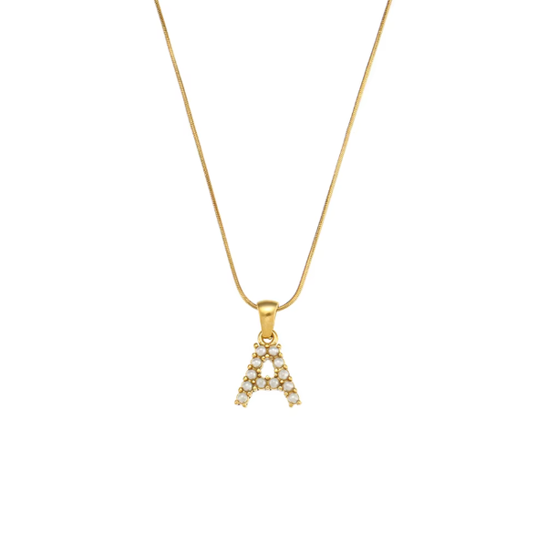 Ketting pearl initial