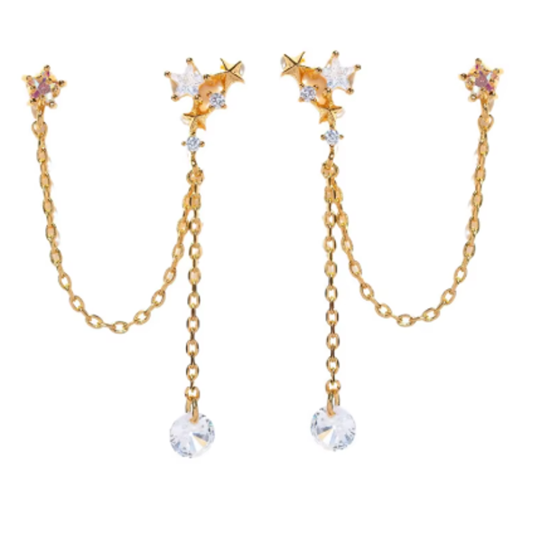 Oorbellen Stardust Chain