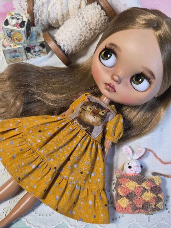 Love cat dress for Blythe doll. / 003